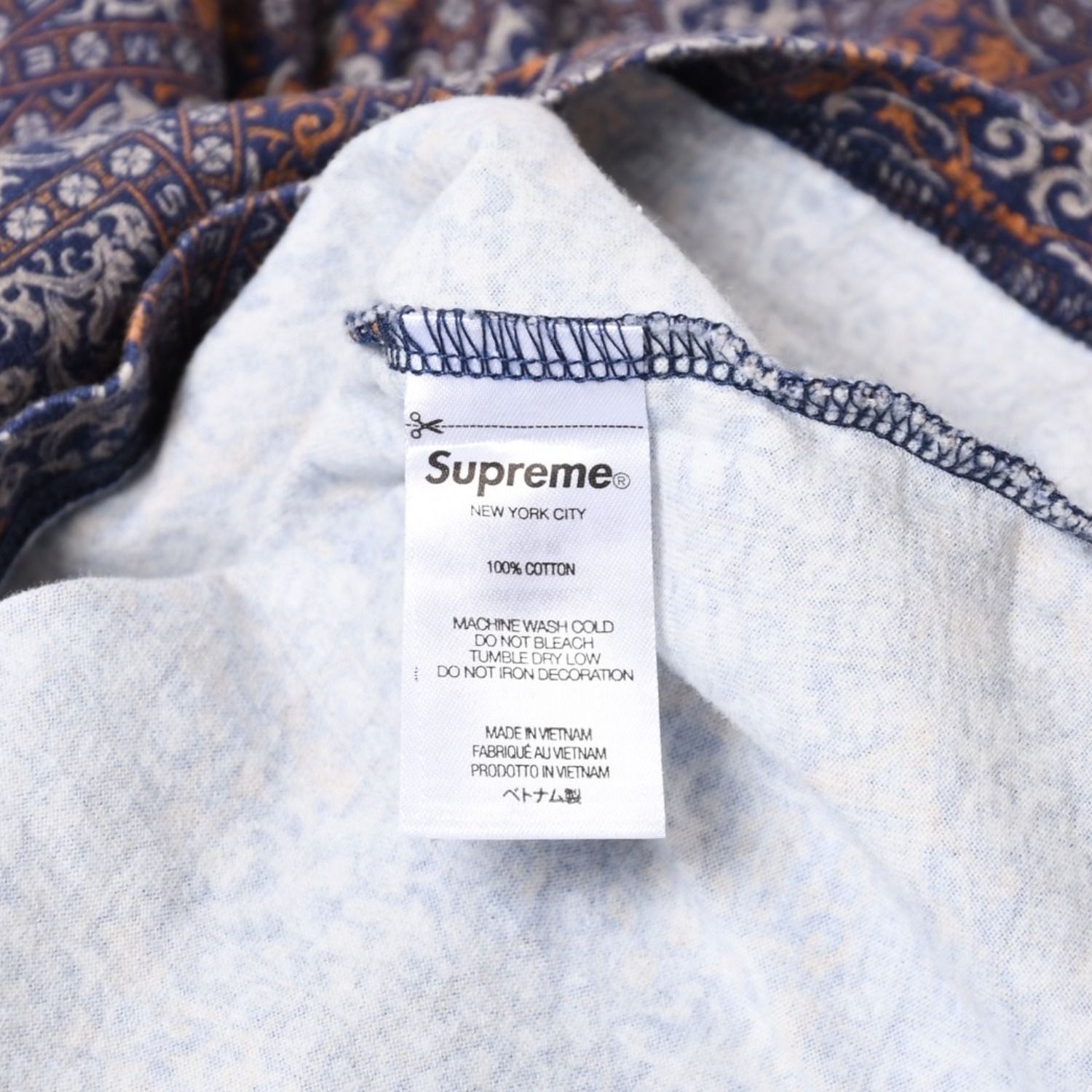 Supreme Small Box Tee Navy Froral Cards RN101837 シュプリーム T