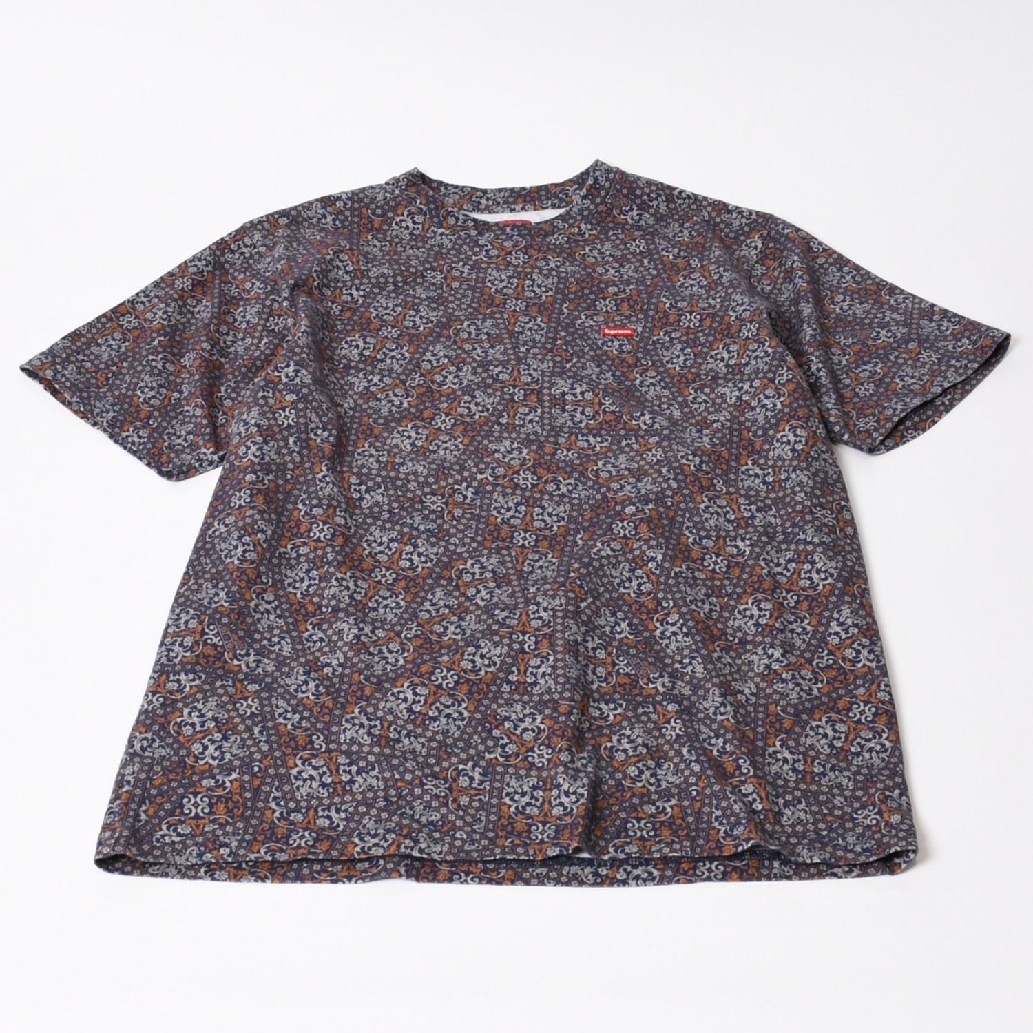 Supreme Small Box Tee Navy Froral Cards RN101837 シュプリーム T