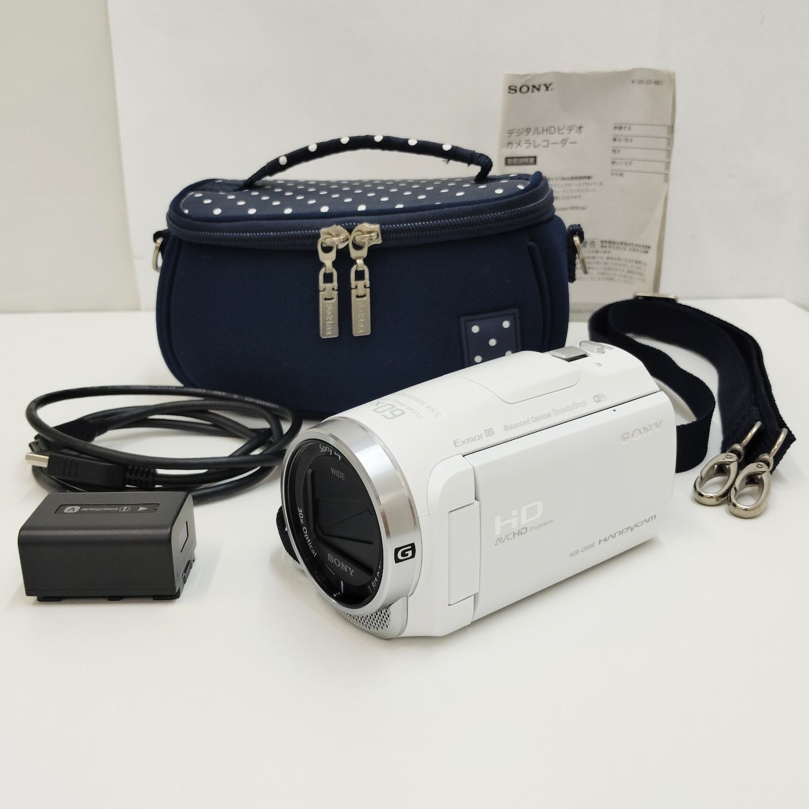 2-000162】 SONY HDR-CX680 ハンディカム ソニー デジタルHD ビデオ 