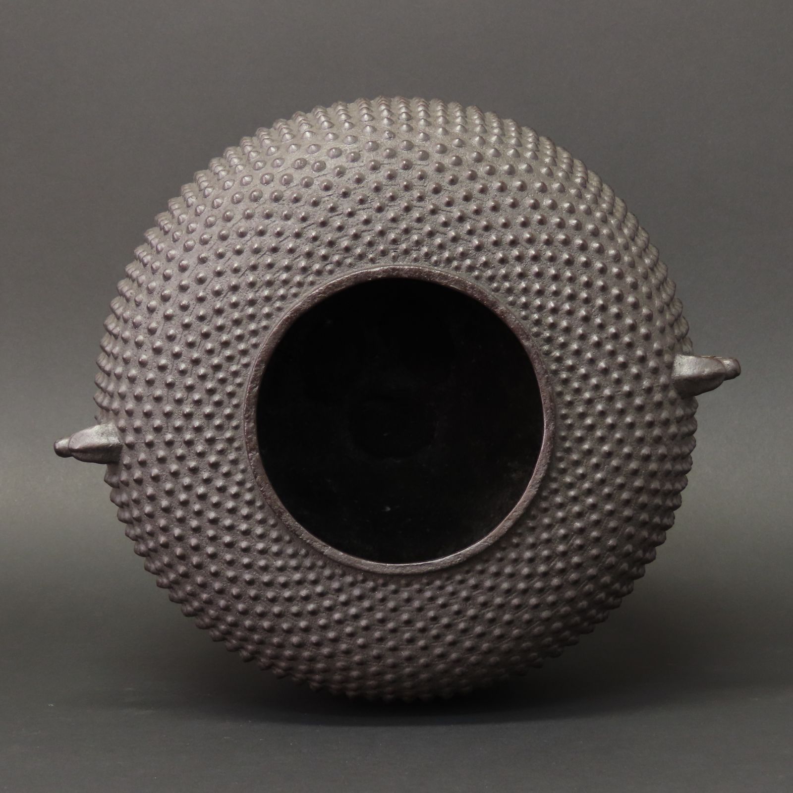 03s13 美品 高木治良兵衛 真作保証 霞丸釜 高さ22cm 在銘 共箱/茶道具