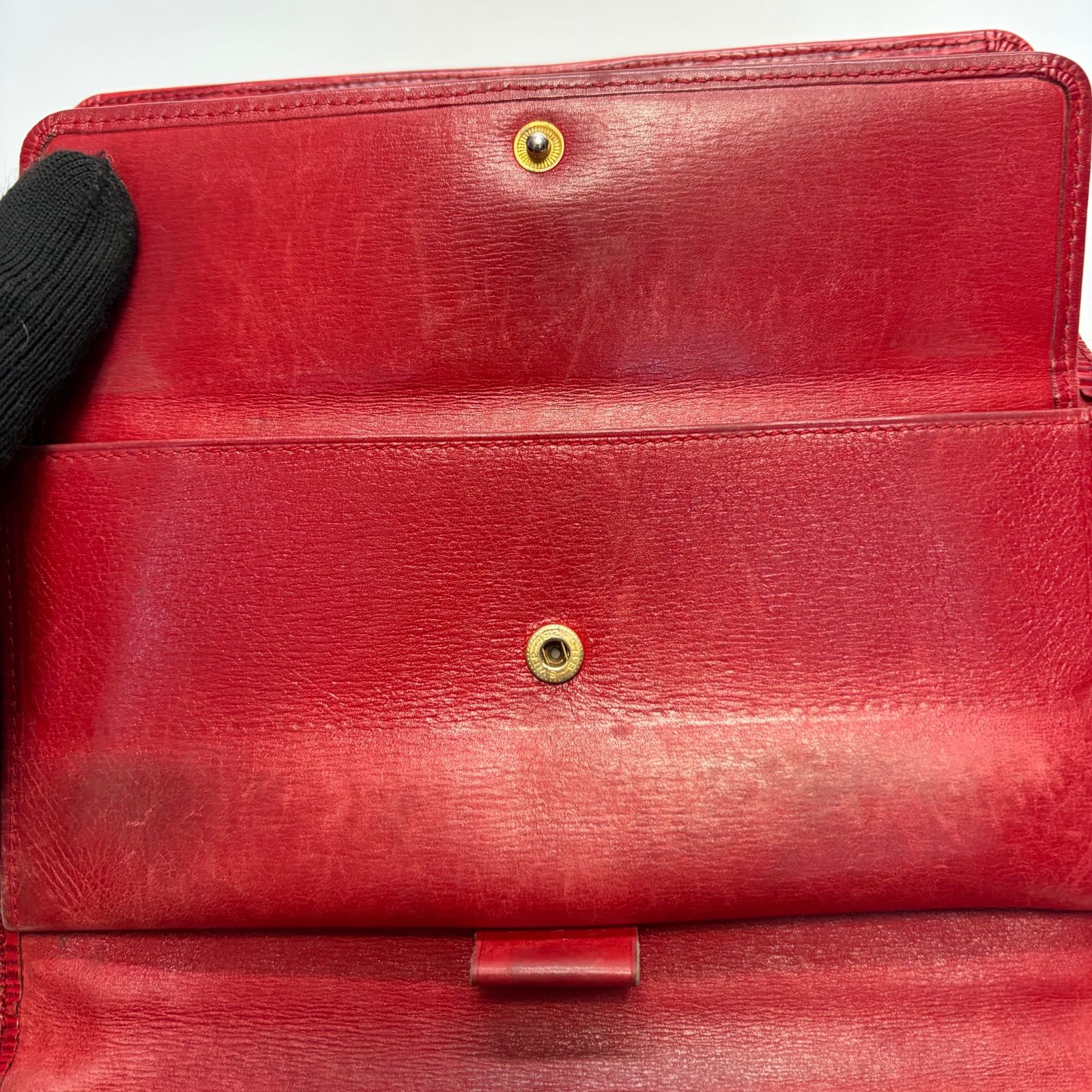 3320 LOUIS VUITTON ルイヴィトン エピ レッド 三つ折り 長財布 