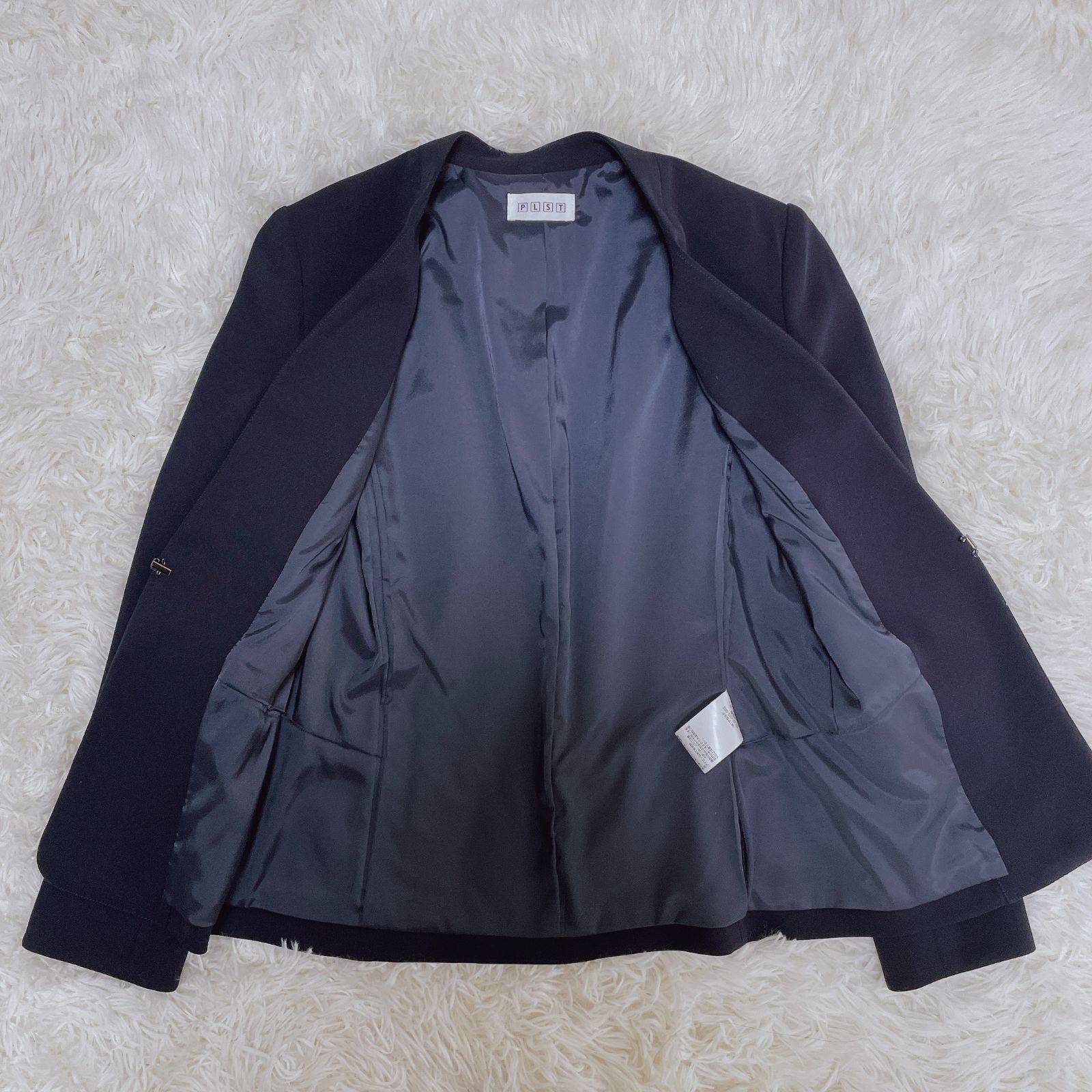 【新品未使用】PLST セットアップ ネイビー XS/XXS PLST プラステ セットアップ XS S スーツ パンツ セレモニー オフィス