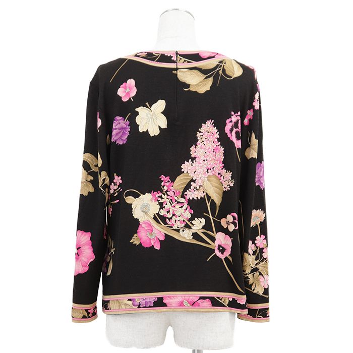 LEONARD FASHION 五分袖 トップス 花柄 44 LEONARD FASHION 五分袖 トップス 花柄 44 LEONARD FASHION 五分袖