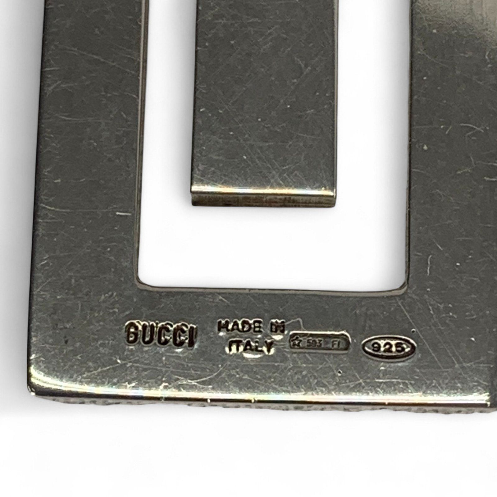 GUCCI グッチ ネックレストップ Gプレート シルバー 925 - メルカリ