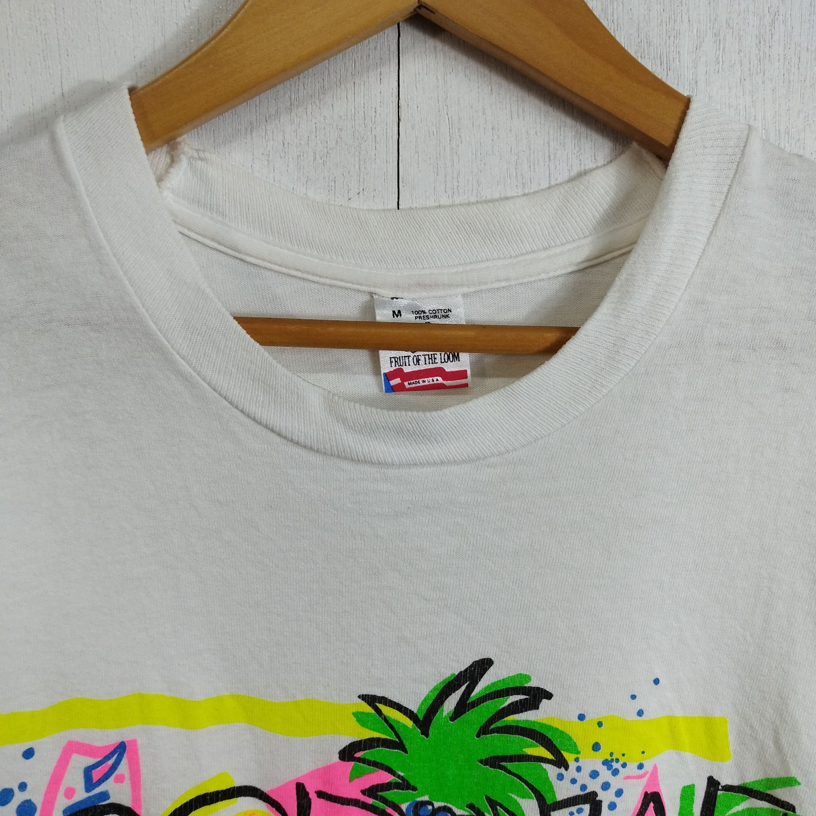 80s 90s FRUIT OF THE LOOM フルーツオブザルーム TROPICAL Tシャツ 