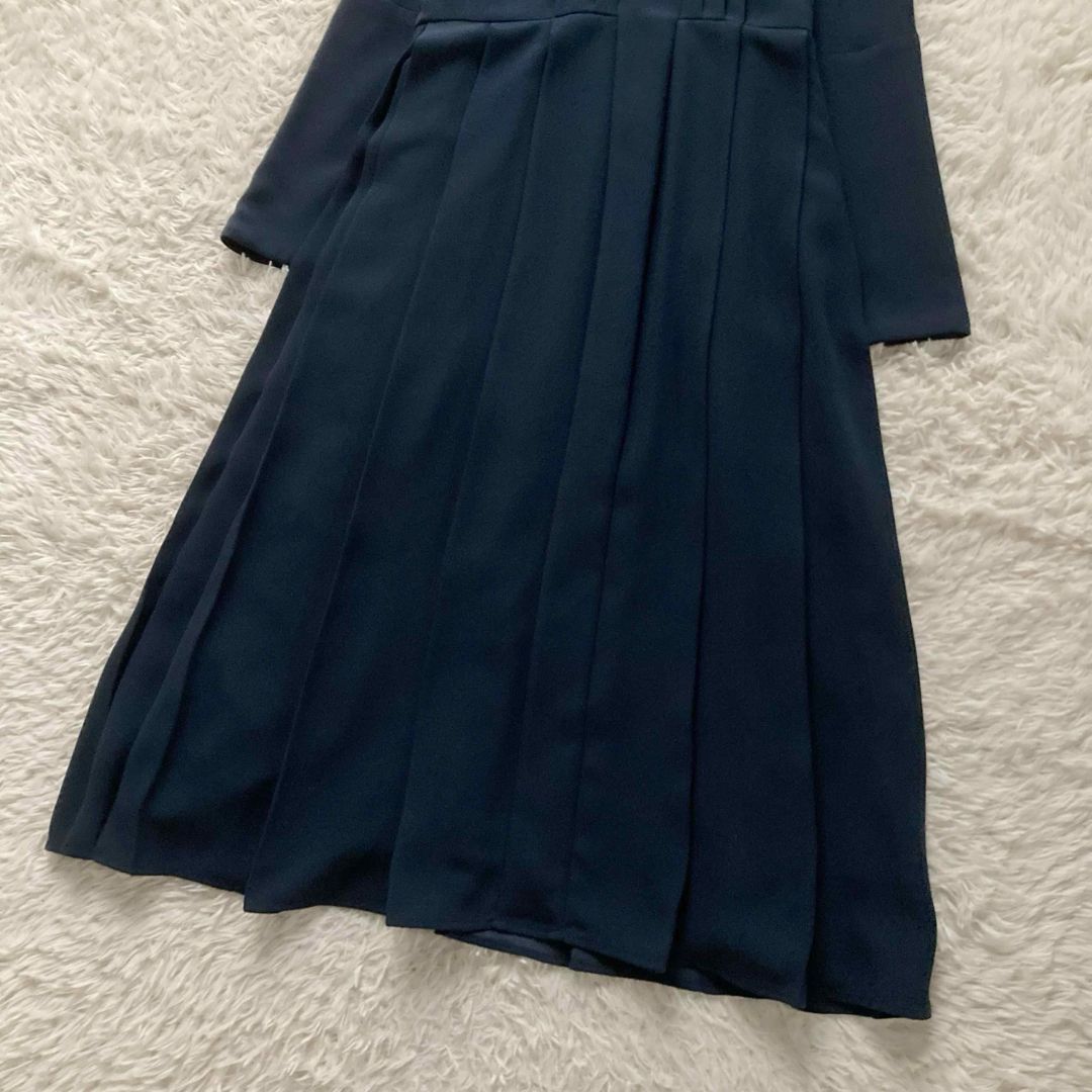 セルフォード CELFORD 上品 バックサテンプリーツワンピース ロング丈