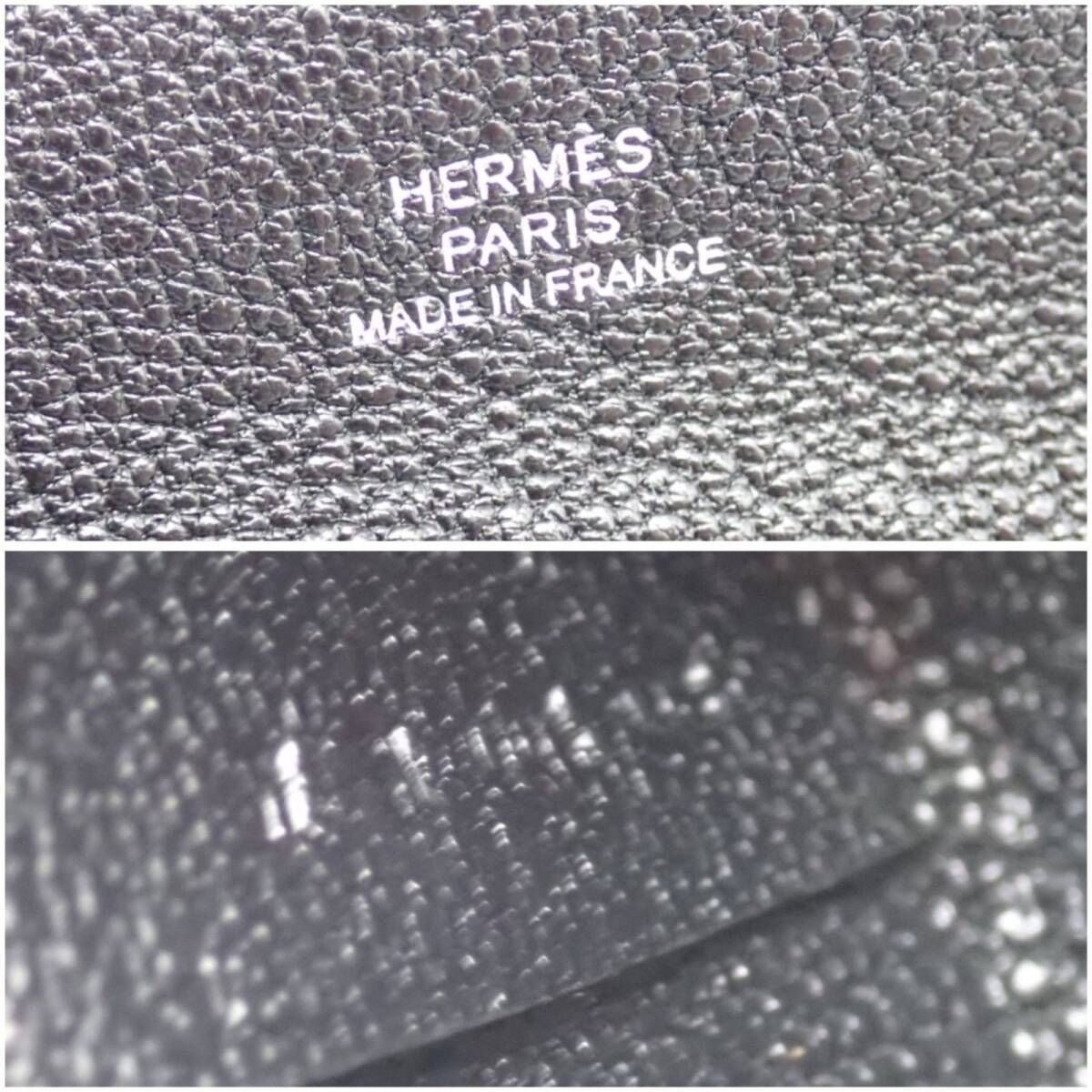 HERMES エルメス バスティア コインケース ブラック レディース 