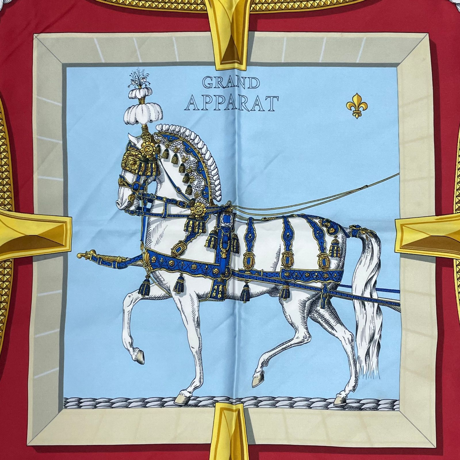 極美品 HERMES エルメス スカーフ シルク カレ90 GRAND APPARAT 盛装の 