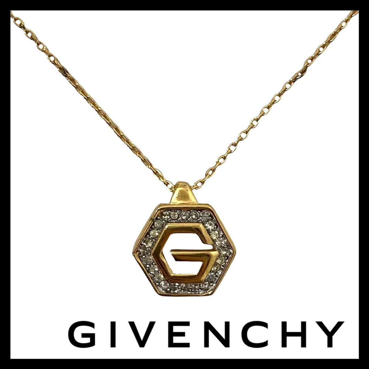 美品☆ GIVENCHY ネックレス ヴィンテージ G ロゴ 美品】GIVENCHY 