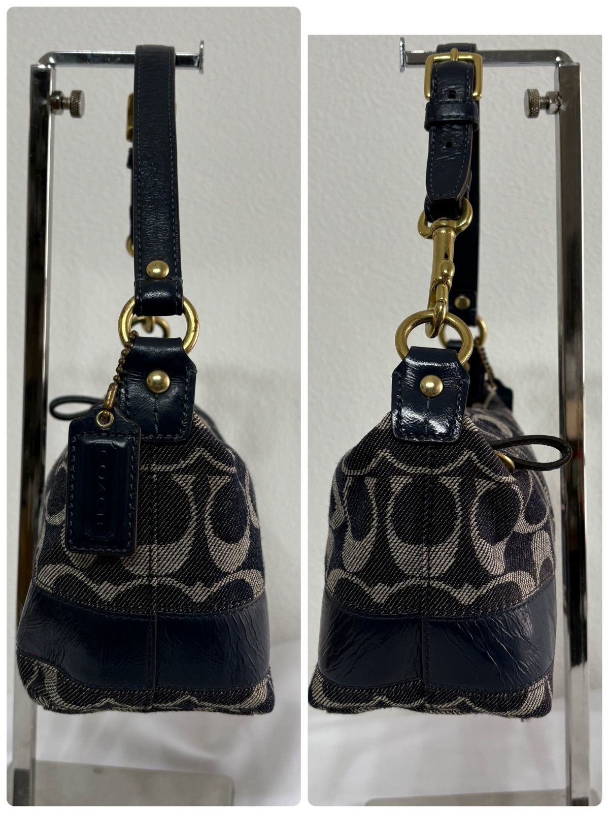 COACH コーチ シグネチャー デニム ワンショルダー バッグ Y2K Vintage