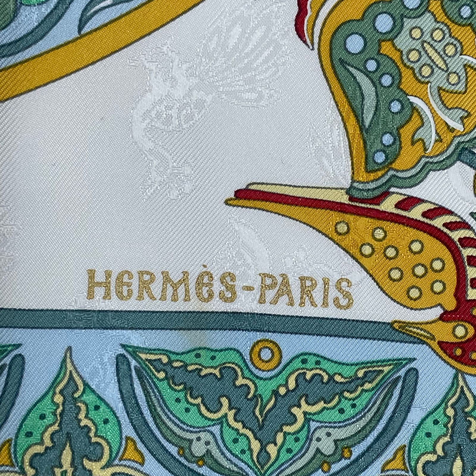 極美品 HERMES エルメス スカーフ シルク カレ90 CIELS BYZANTINS