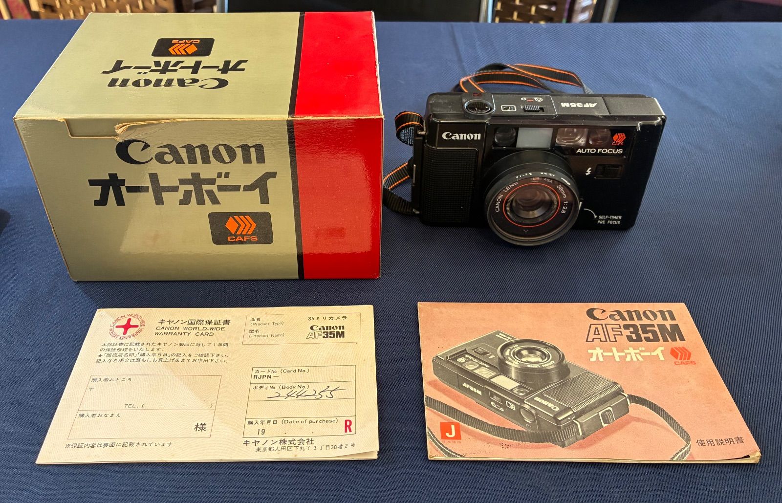 Canon AF35M 初代オートボーイ 元箱付 38mm F2.8 コンパクトフィルム