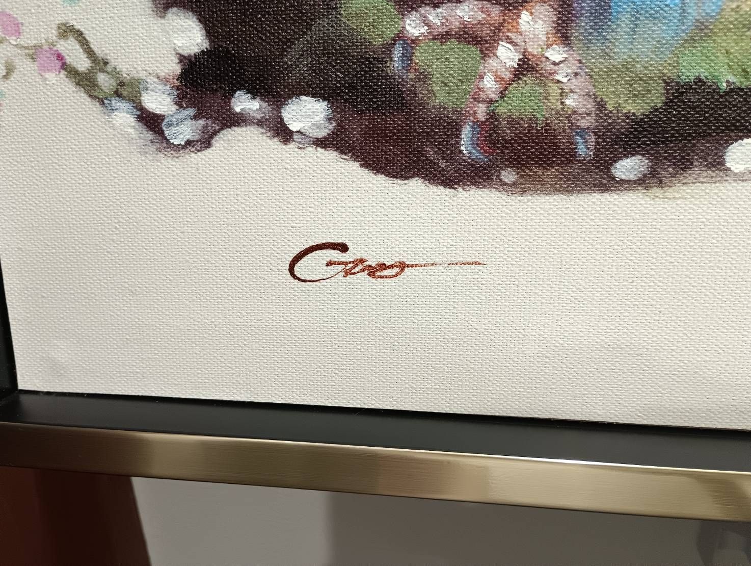 幸せを呼ぶ「不苦労」ふくろうの絵画 額入り ポップで可愛い お洒落な