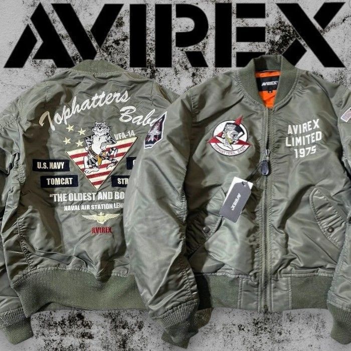 AVIREX アヴィレックス LIGHT MA-1 TOPHATTERS ナイロン グラフィック