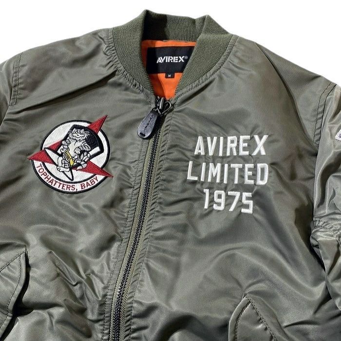 AVIREX アヴィレックス LIGHT MA-1 TOPHATTERS ナイロン グラフィック