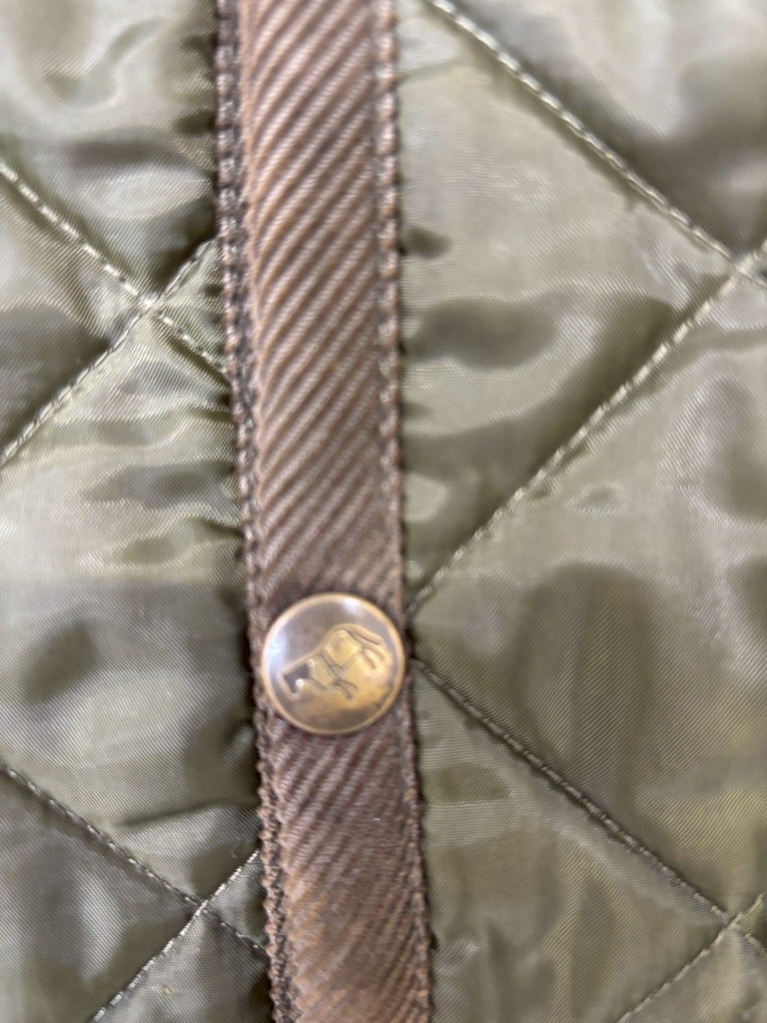 LAVENHAM ラベンハム キルティングベスト M 英国製 オリーブ 美品 秋冬
