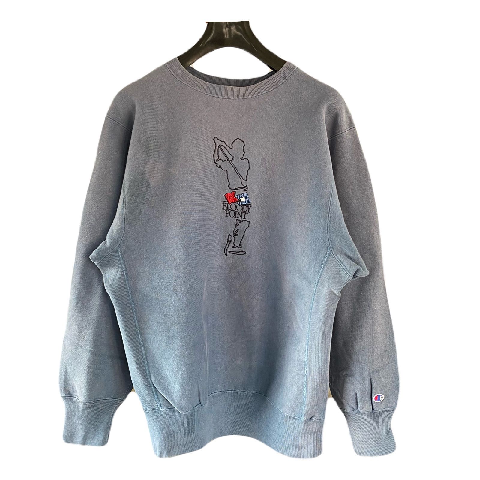 希少刺繍】90s Champion リバースウィーブ XL USA製 ブルー 