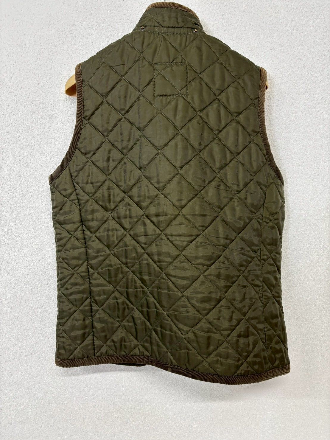 LAVENHAM ラベンハム キルティングベスト M 英国製 オリーブ 美品 秋冬