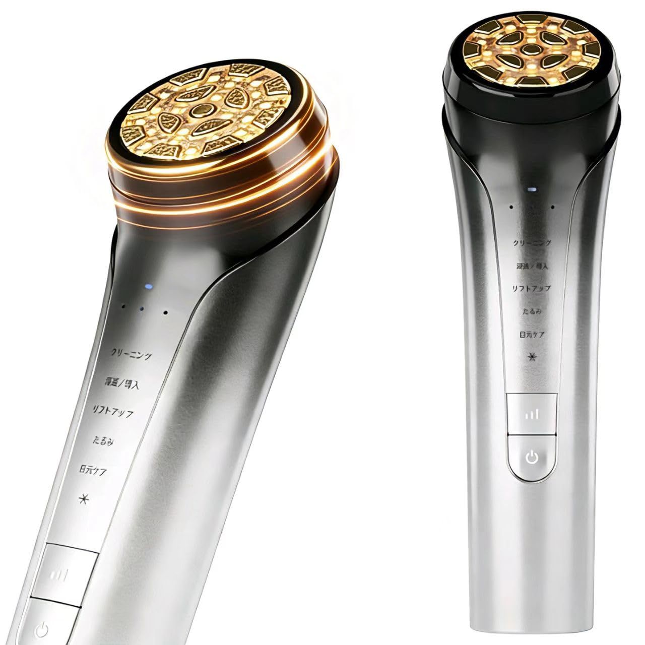 キッチン・食器 美顔器 EMS 美容器 RF美顔器 自宅エステ 4000mAh大容量バッテリー付き 目元美顔器 多機能美容器 微電流 美顔器 イオン導出 イオン導入 1台多役 6種類モード 3段階レベル ４色光エステ 目元ケア 肌ケア 口元ケア 温冷ケア 冷 851d2007
