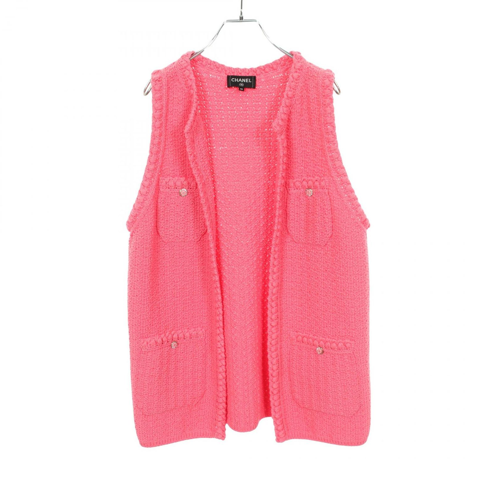 シャネル CHANEL ベスト ココマークボタン ニット P72795K10459