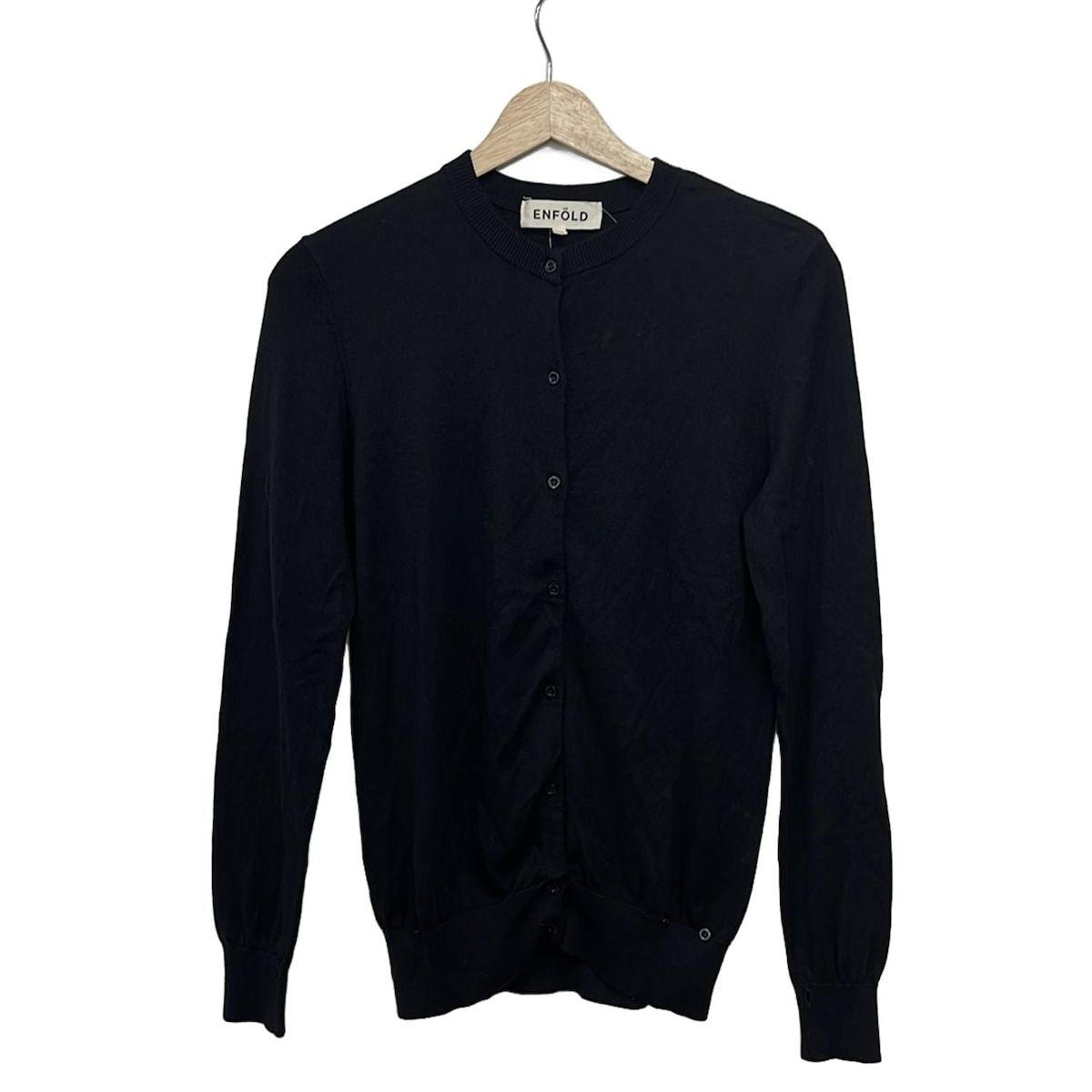 極美品 エンフォルド WAVE CARDIGAN フリンジ ブラック 38 美品 ENFOLD WAVE CARDIGAN 極美品 エンフォルド WAVE CARDIGAN