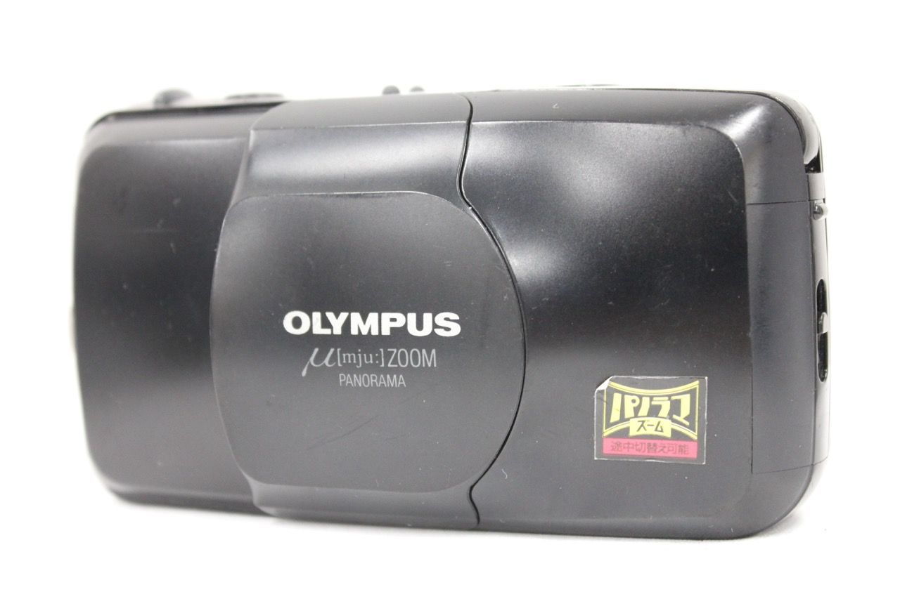 返品保証】 オリンパス Olympus μ mju ZOOM PANORAMA ブラック 35-70mm