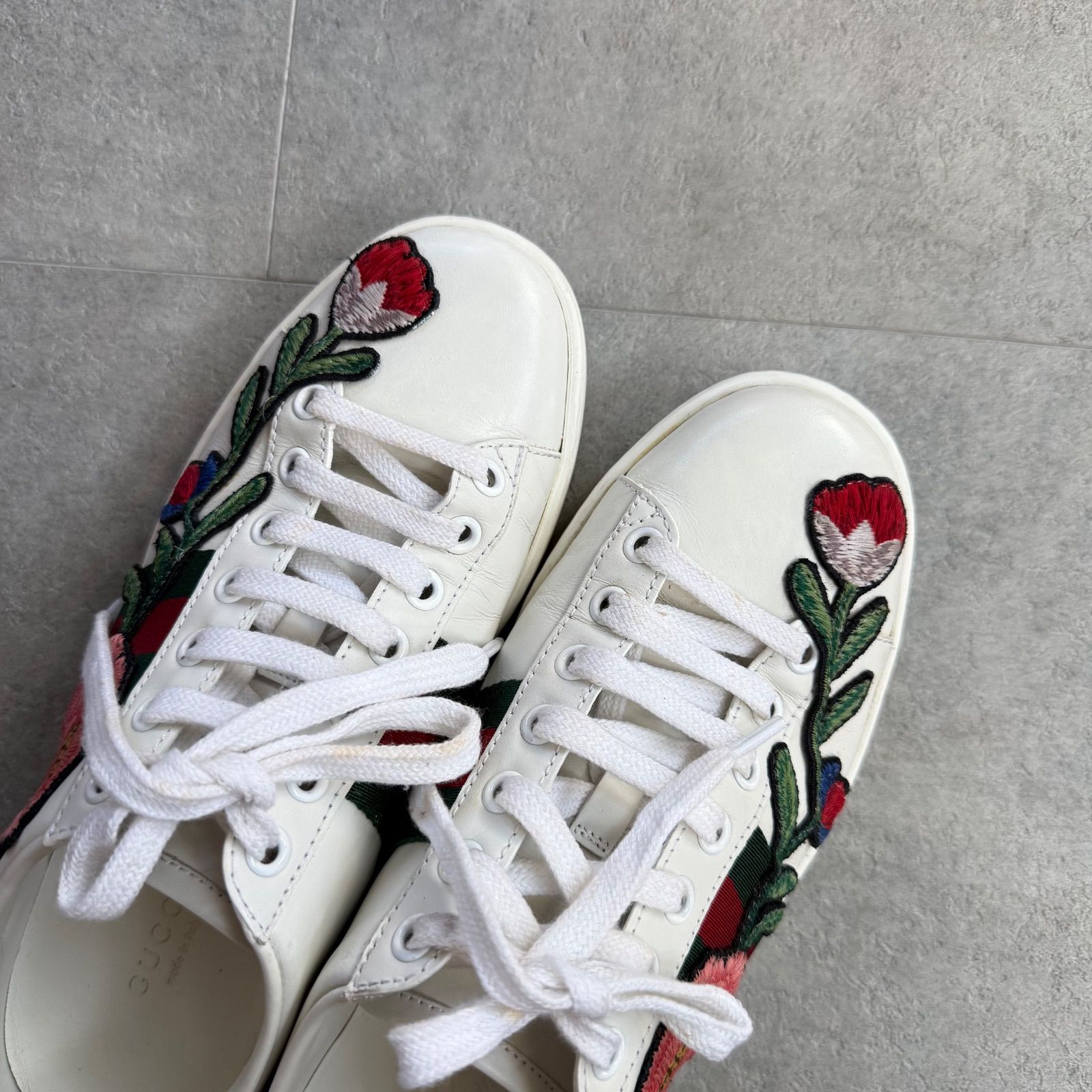 フラワー 刺繍 スニーカー GUCCI グッチ エンブロイダリーエース
