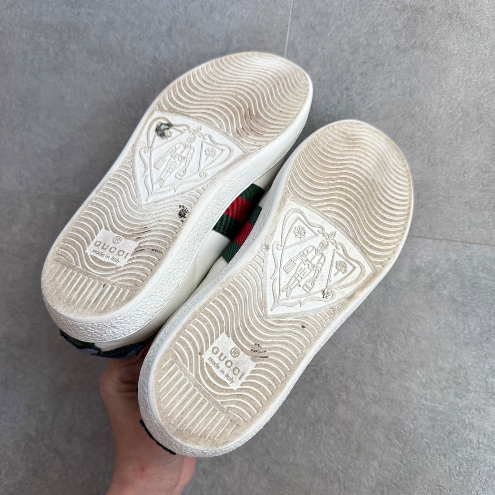 GUCCI グッチ エンブロイダリーエース スニーカー レザー ホワイト 