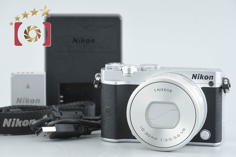 中古】Nikon ニコン 1 J5 シルバー 標準パワーズームキット シャッター 