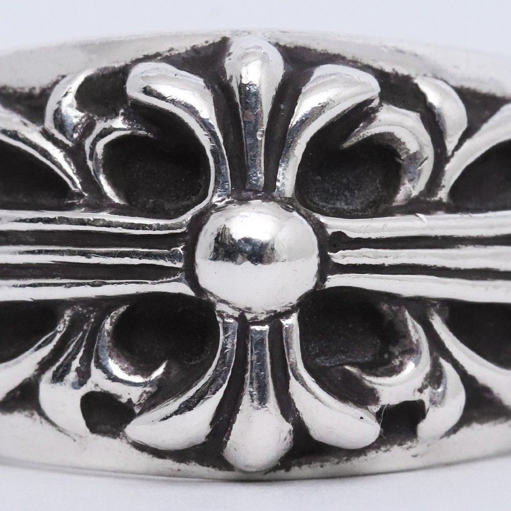 19号 CHROME HEARTS フローラル クロスリング シルバー - メルカリ