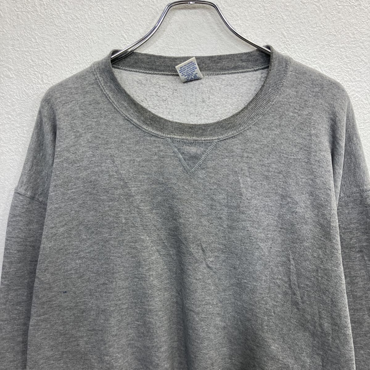 90s～00s RUSSELL ATHLETIC 無地スウェット トレーナー XL グレー 