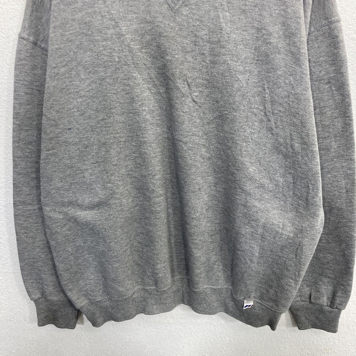 90s～00s RUSSELL ATHLETIC 無地スウェット トレーナー XL グレー 