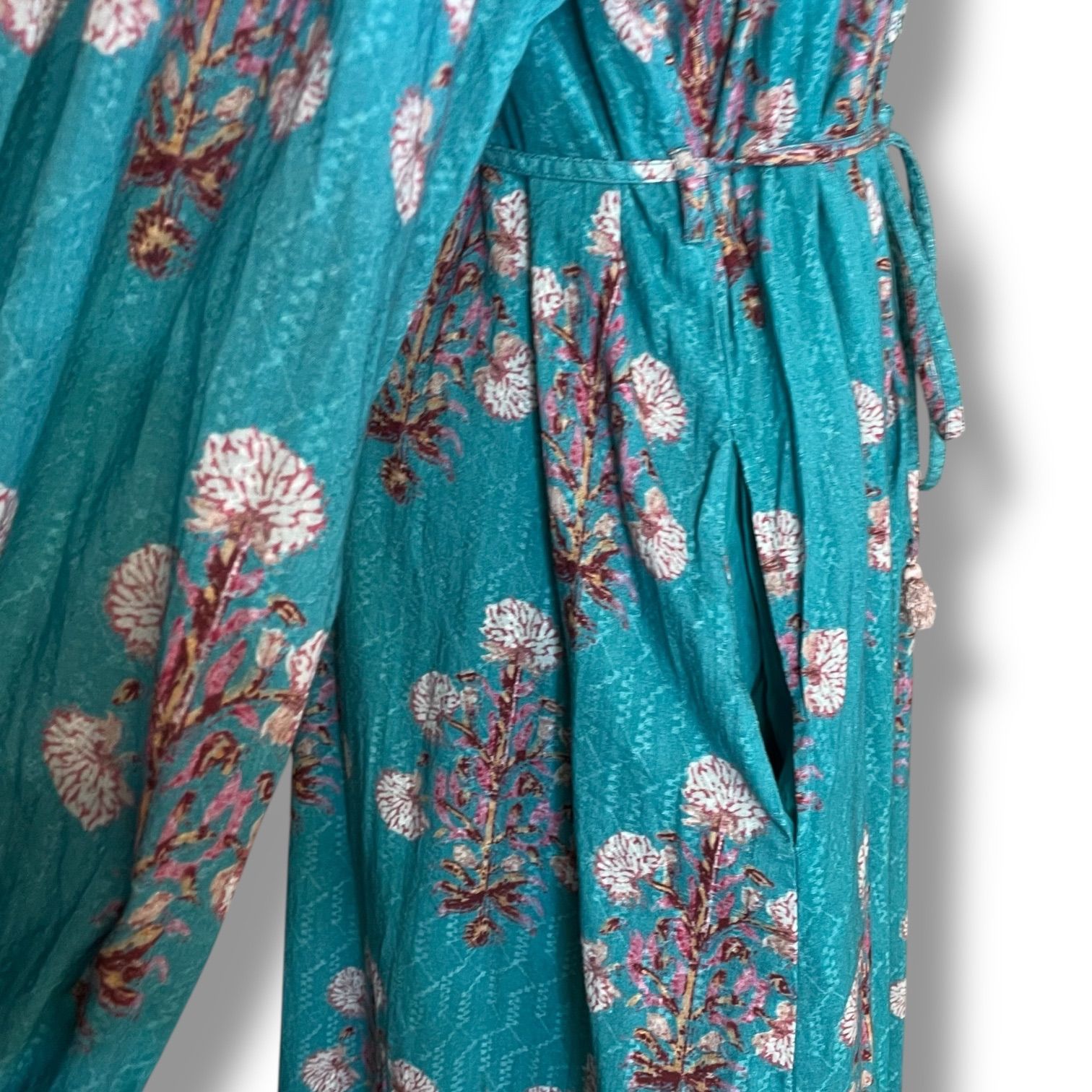 ne Quittez pas ヌキテパ Cotton Jacquard Marigold Print Shirring