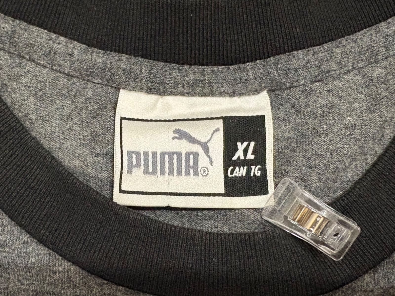 PUMA (プーマ) リンガーTシャツ ロゴプリント USA製 90S 00S 古着 