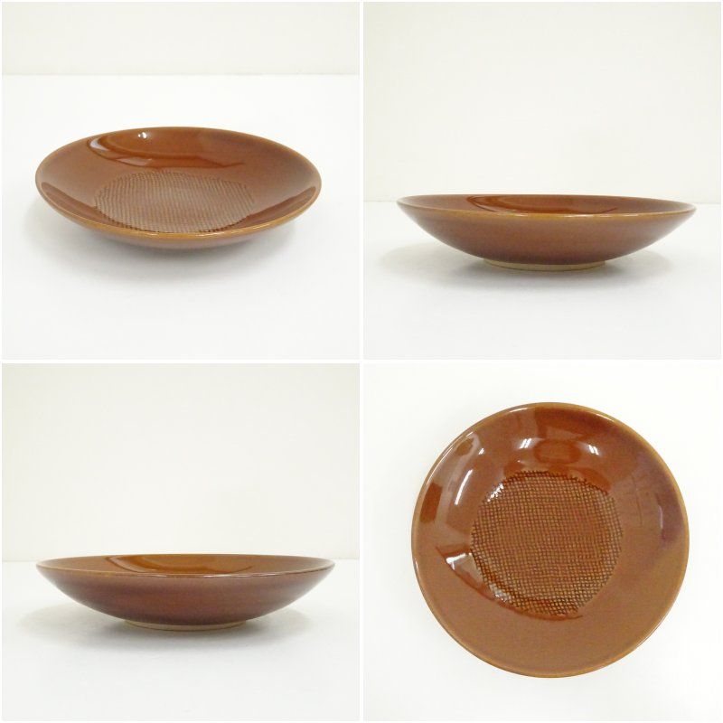 大樋焼 十代 大樋長左衛門造 布目大樋釉銘々皿5客（共箱） 茶器 菓子器 
