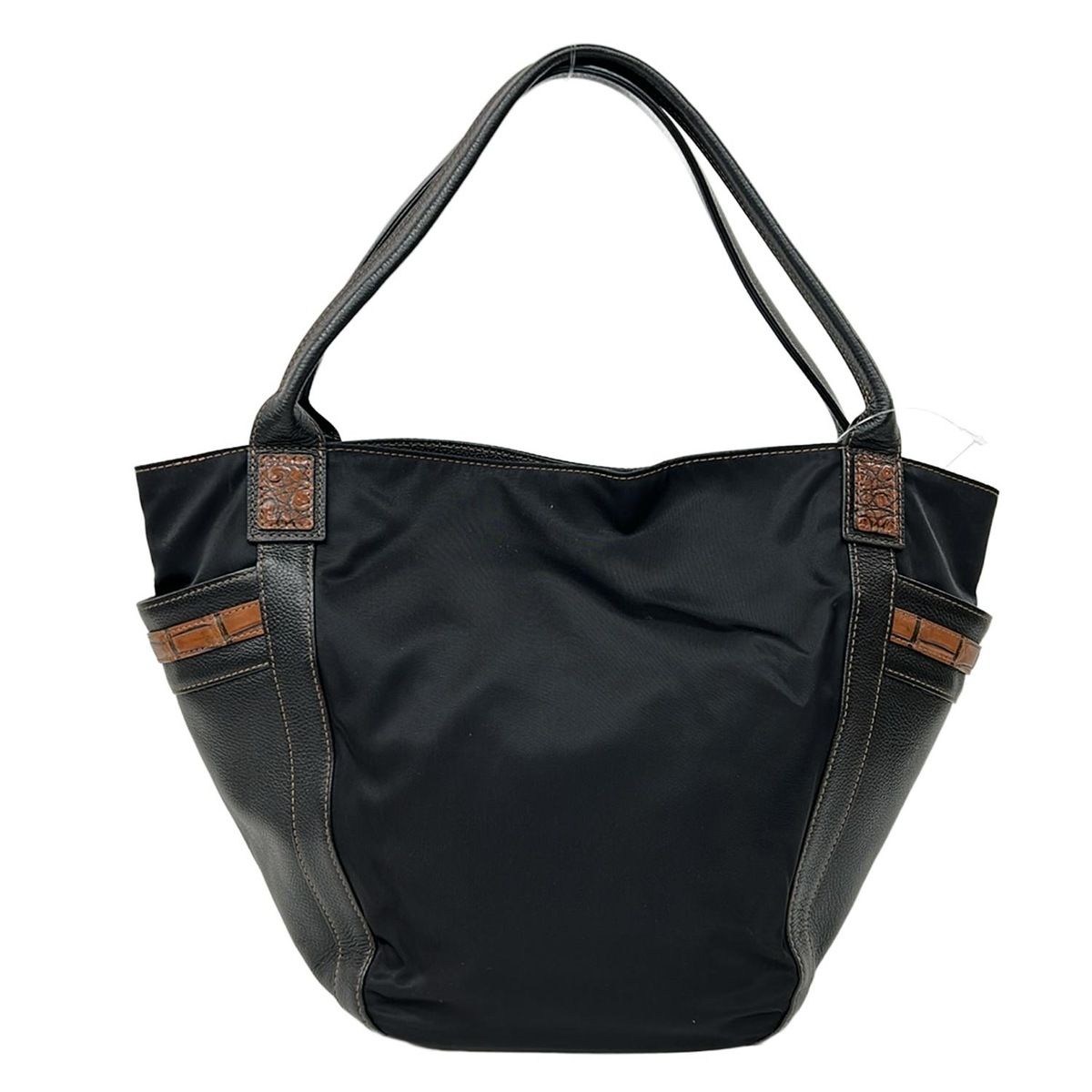 BEAUGRAND(ボーグラン) トートバッグ - 黒×ブラウン レザー - メルカリ