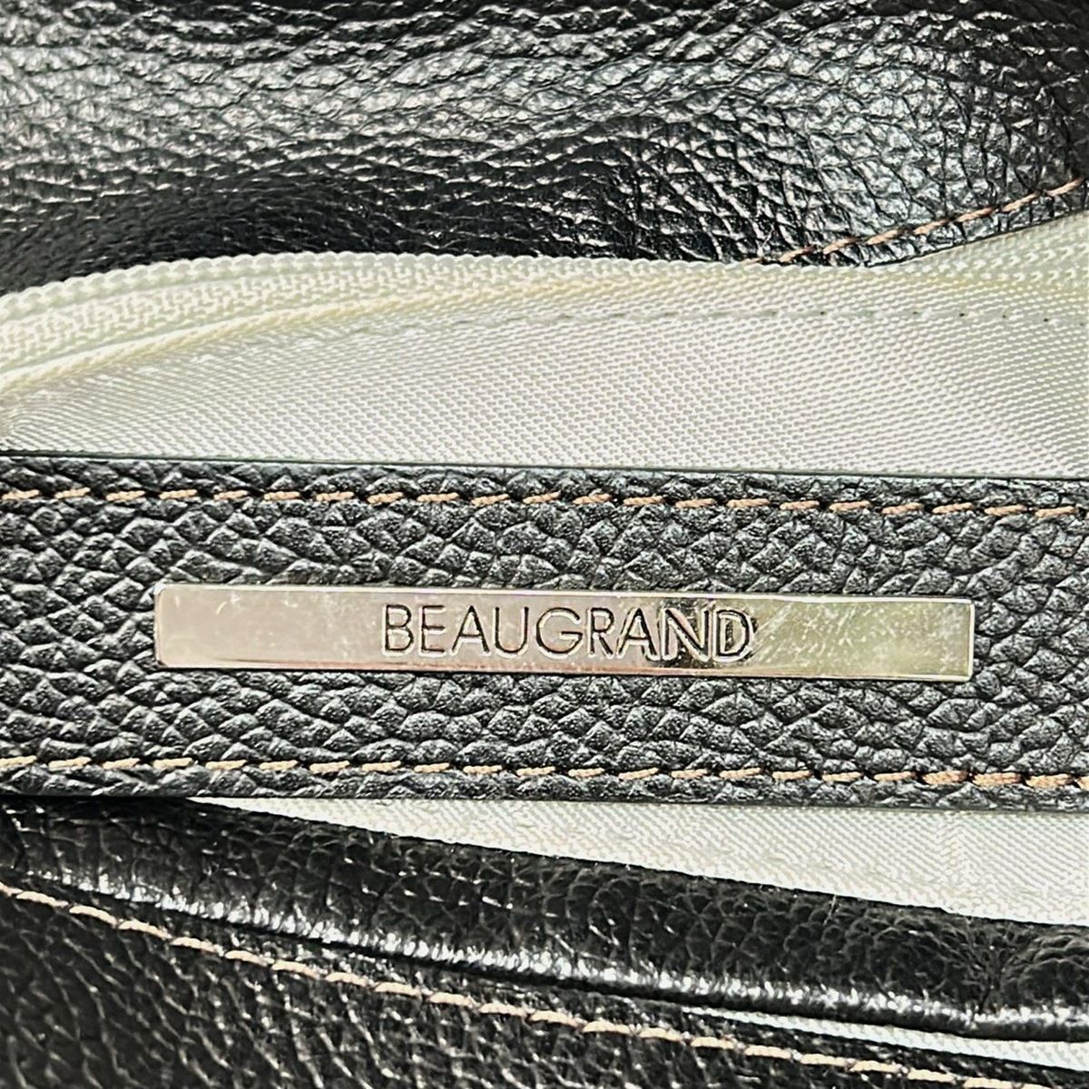 BEAUGRAND(ボーグラン) トートバッグ - 黒×ブラウン レザー - メルカリ