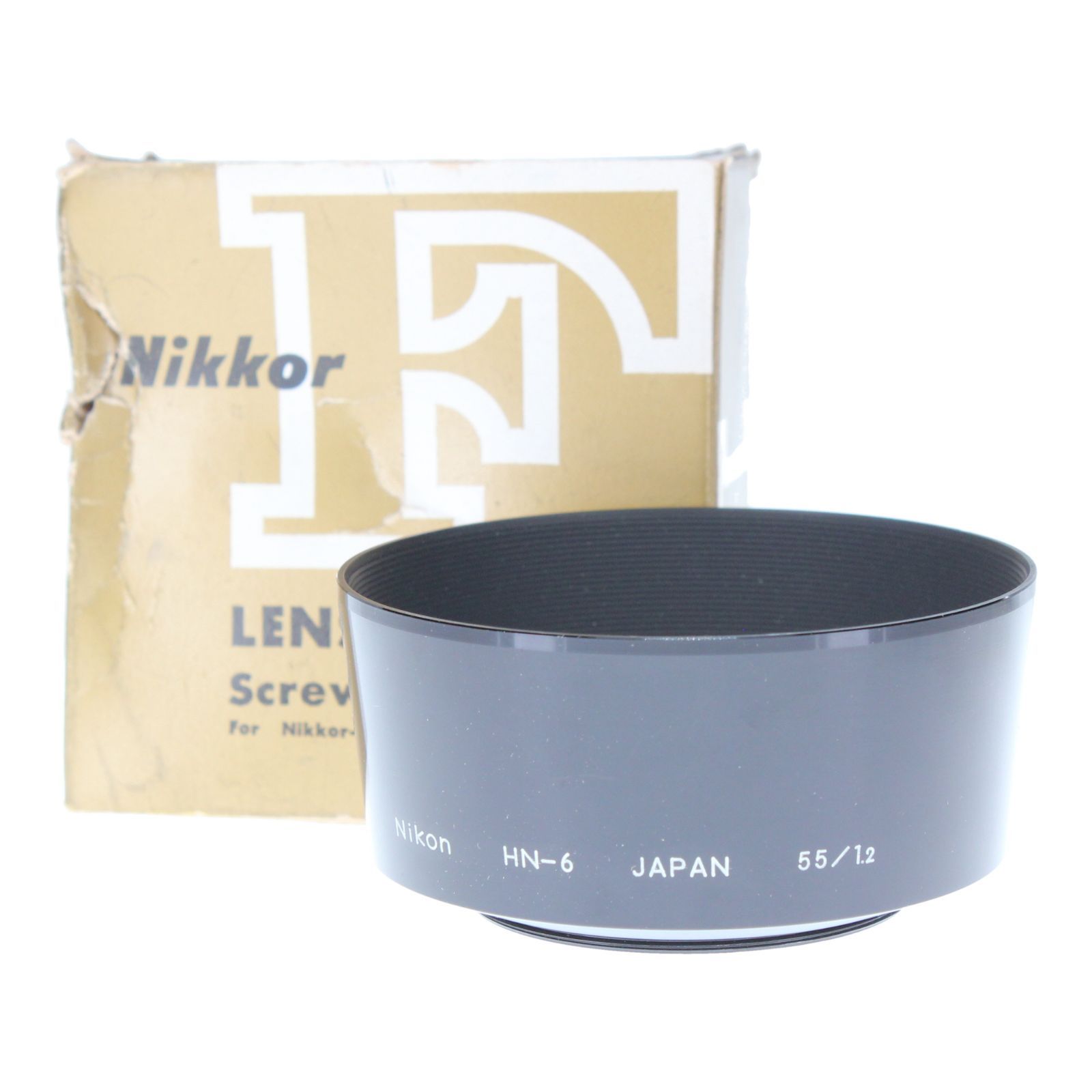 【美品 返品保証】 【元箱付き】 ニコン Nikon HN-6 55mm F1.2 用 レンズフード e6967