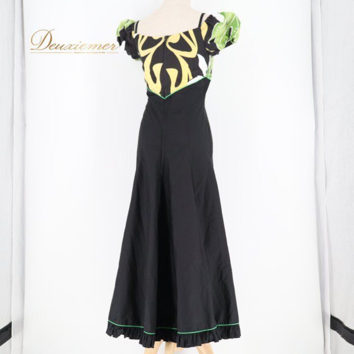 【フラダンス衣装】ブラック ALOHA STANDARDS ワンピース ドレス フラダンス 衣装 ワンピース ドレス ブラック系 アロハスタンダード