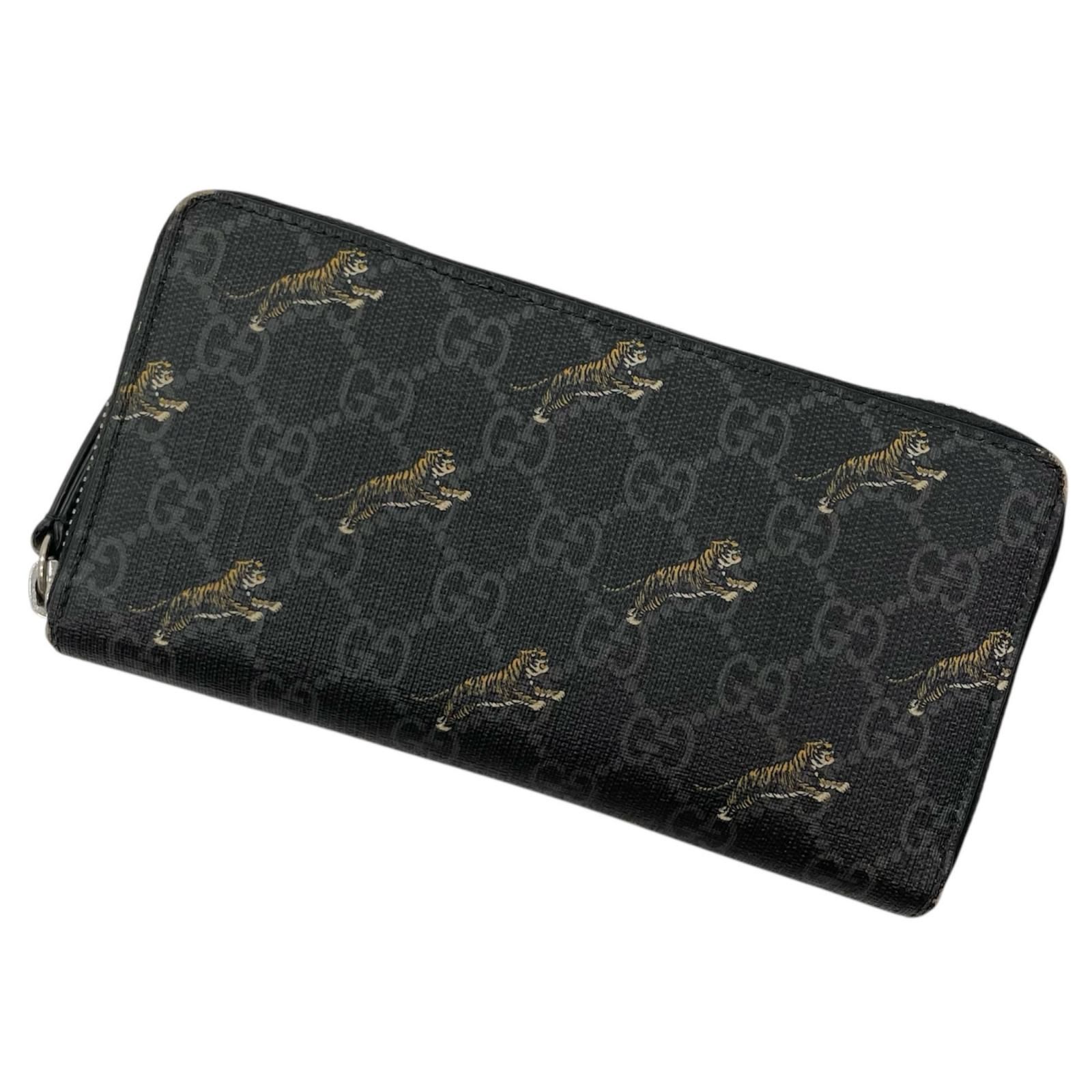GUCCI | グッチ GGスプリーム タイガー ラウンドファスナー長財布 