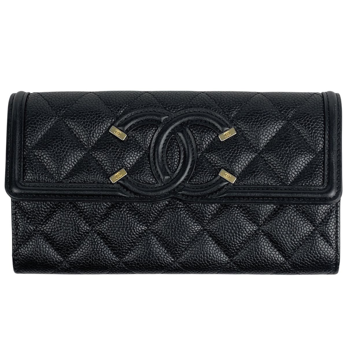 在庫一掃】 シャネル CHANEL CCフィリグリー 二つ折り 長財布 在庫一掃】 シャネル CHANEL CCフィリグリー 二つ折り 長財布
