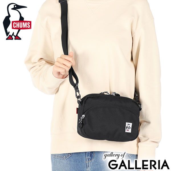 [Genuine Japanese Product] Chums Shoulder Bag Men's Women's Crossbody Bag Brand CHUMS Bag Crossbody Adult Lightweight Shoulder Horizontal 3L RECYCLE BAG Recycled Shoulder Pouch CH60-3966 Black