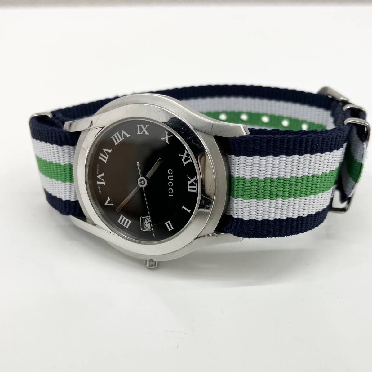 GUCCI 5500M グッチ 腕時計 クォーツ 電池式 バッテリー ベルと非純正 