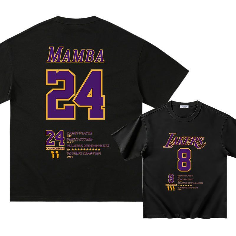 バスケットボール コービー・ブライアント 8番 24番 プリント Tシャツ