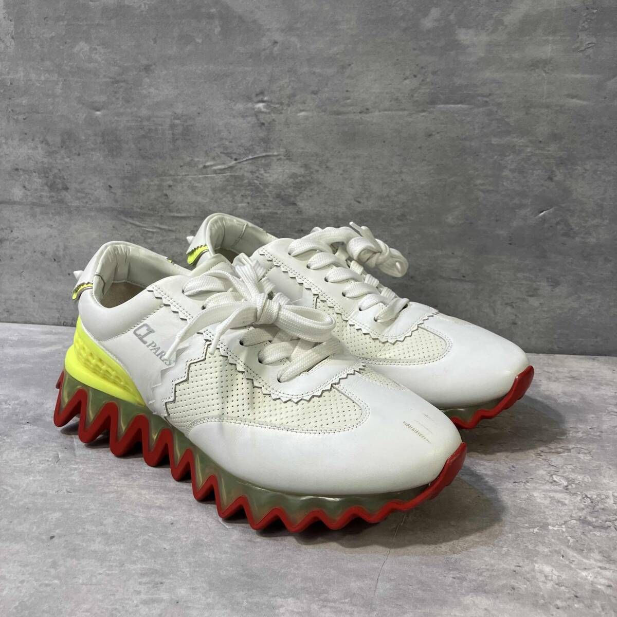 Christian Louboutin スニーカー LOUBISHARK サイズ40 1/2 ホワイト系 