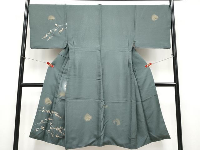 平和屋着物●極上　男性　訪問着　刺繍　動物シルエット　蛍暈し　金彩　仙斎茶色地　逸品　CYAA4759s6