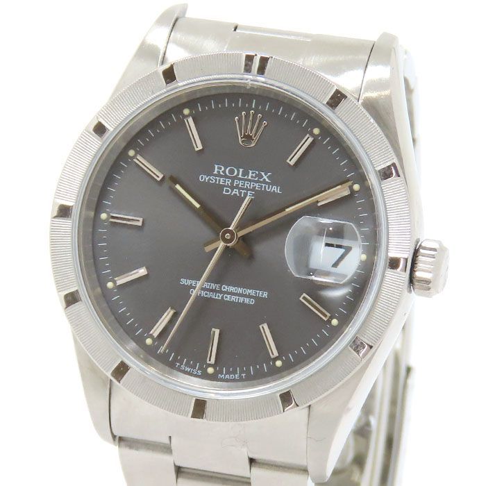 ROLEX ロレックス オイスターパーペチュアル デイト 15210 W番 グレー