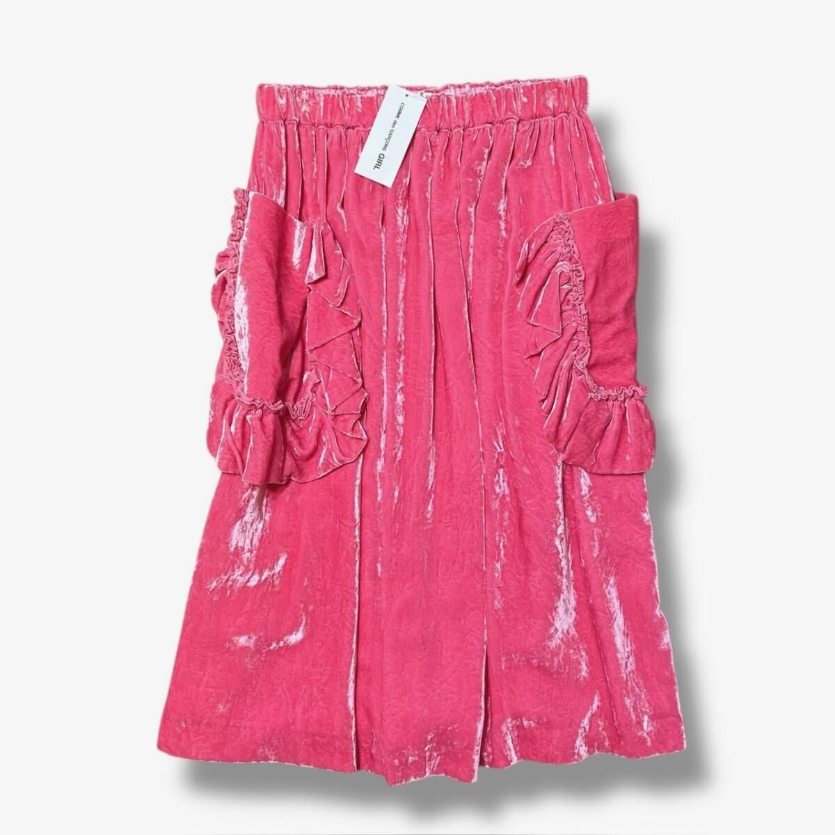 25AW COMME des GARCONS GIRL ベロアフリルスカート NP-S007 サイズS