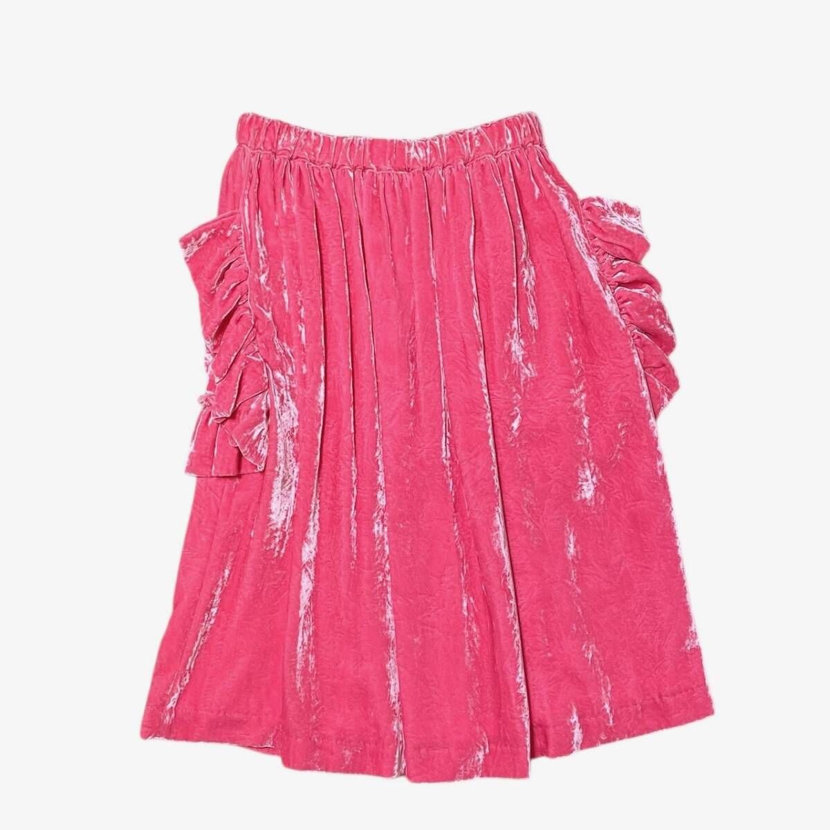 25AW COMME des GARCONS GIRL ベロアフリルスカート NP-S007 サイズS