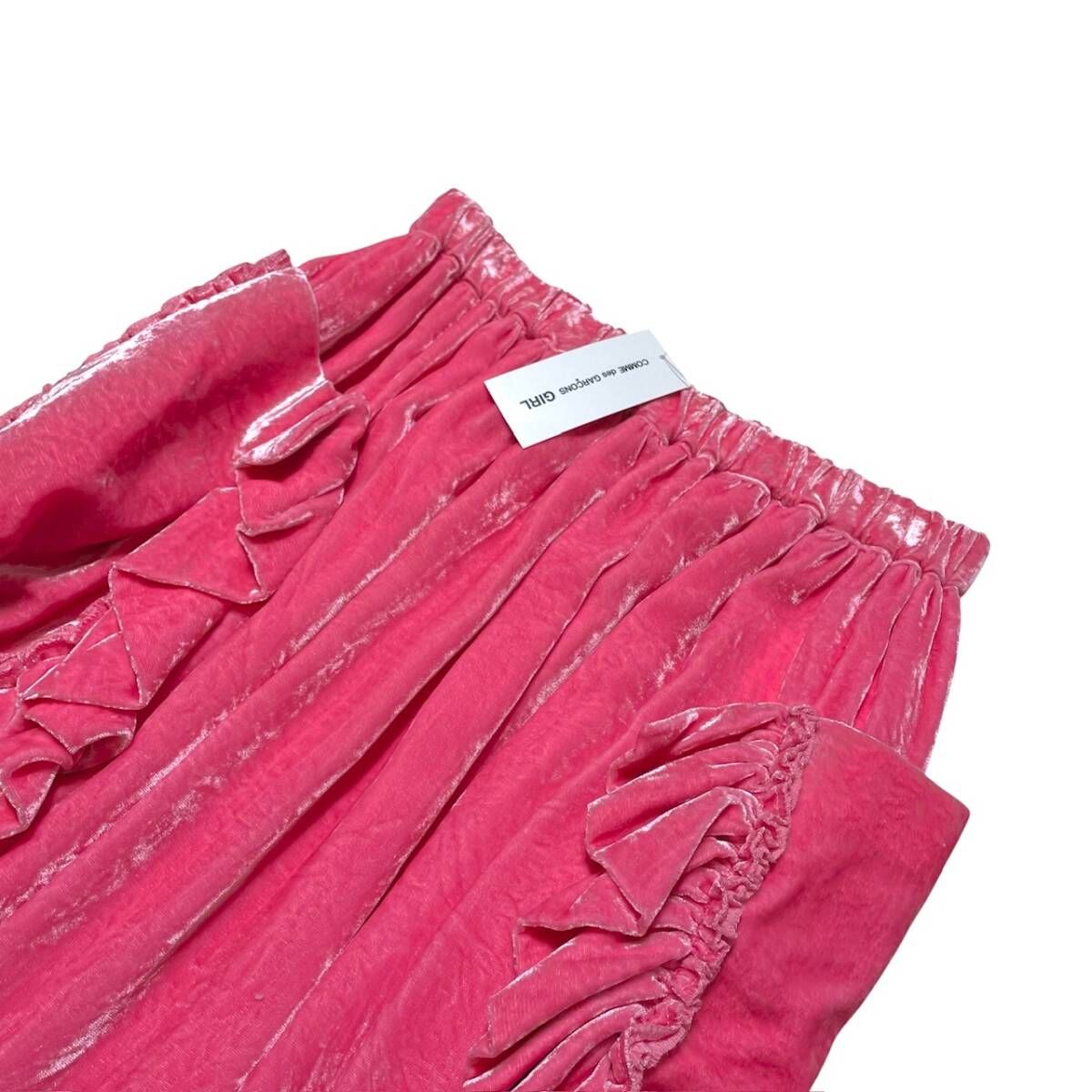 25AW COMME des GARCONS GIRL ベロアフリルスカート NP-S007 サイズS